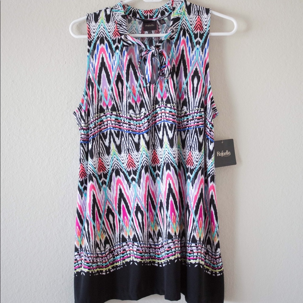 Multicolor tank top by rafaella NWT red blue green